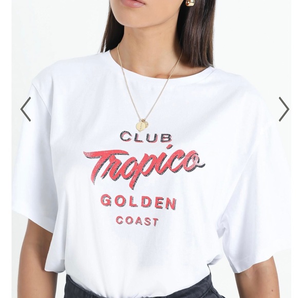 Charlie Holiday♦️2/$25 Tropico Golden Coast oversized boyfriend tee small New - Picture 2 of 13